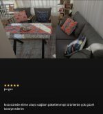 Turuncu Mavi Soyut Dekoratif Desenli 4'lü Kırlent Kılıfı 1 Runner Seti 4kmbs063-RS-02 - Görsel 3
