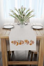 Turuncu Kahverengi Bohem Modern Desenli Dijital Baskılı Runner 4kmbs106-RN - Görsel 2