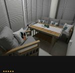 Turuncu Siyah Bohem Tarz Yaprak Desenli 4'lü Kırlent Kılıfı 1 Runner Seti 4kmbs110-RS - Görsel 2