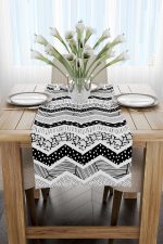Siyah Beyaz Çizgili Modern Runner - CGH060-RN - Görsel 2