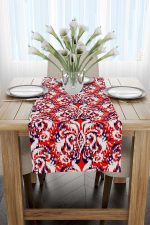 Beyaz Kırmızı Damask Desenli Runner - CGH081-RN - Görsel 2