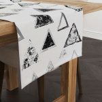 Siyah Beyaz Geometrik Desenli Runner - CGH091-RN