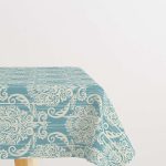 Mavi Krem Damask Desenli Masaörtüsü CGH096-MS