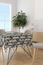 Siyah Krem Damask Desenli Masaörtüsü CGH099-MS - Görsel 2