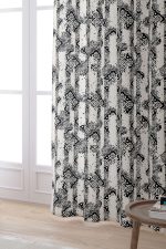 Siyah Krem Damask Desenli Dijital Baskılı Perde CGH099-PR - Görsel 2