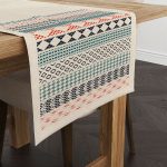 Krem Turuncu Etnik Kilim Desenli Dijital Baskılı Runner CGH1108-RN