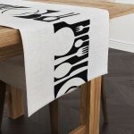 Gri Siyah Modern Dekoratif Desenli Dijital Baskılı Runner CGH1114-RN