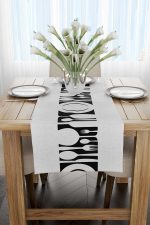 Gri Siyah Modern Dekoratif Desenli Dijital Baskılı Runner CGH1114-RN - Görsel 2
