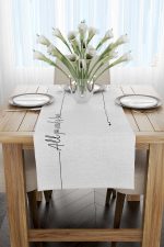 Gri Siyah Modern All You Need İs Love Yazılı Dijital Baskılı Runner CGH1118-RN - Görsel 2