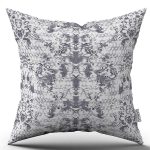 Çift Taraflı Gri Etnik Damask Desenli Dijital Baskılı Kırlent Yastık Kılıf CGH113-2-CT
