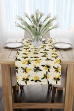 Sarı Siyah Arı Desenli Dijital Baskılı Runner CGH1194-RN - Görsel 3