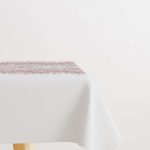 Pembe Beyaz Damask Etnik Desenli Masaörtüsü CGH121-MS