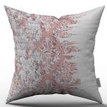 Pembe Beyaz Damask Etnik Desenli Kırlent Yastık Kılıfı - CGH121