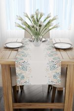Krem Mavi Marin Desenli Dijital Baskılı Runner CGH1245-RN - Görsel 2