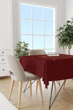 Kırmızı Bordo Ramazan Temalı Motif Desenli Dijital Baskılı Masaörtüsü CGH1286-MS - Görsel 3