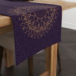 Mor Ramazan Temalı Motif Desenli Dijital Baskılı Runner CGH1287-RN