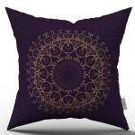 Mor Ramazan Temalı Motif Desenli Dijital Baskılı Kırlent Kılıfı CGH1287