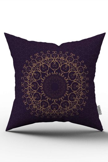 Mor Ramazan Temalı Motif Desenli Dijital Baskılı Kırlent Kılıfı CGH1287