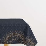Lacivert Mavi Ramazan Temalı Motif Desenli Dijital Baskılı Masaörtüsü CGH1288-MS-2