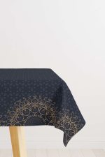 Lacivert Mavi Ramazan Temalı Motif Desenli Dijital Baskılı Masaörtüsü CGH1288-MS - Görsel 3