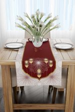 Kırmızı Beyaz Ramazan Temalı Desenli Dijital Baskılı Runner CGH1292-RN - Görsel 2