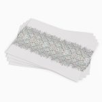 Turkuaz Gri Damask Desenli Dijital Baskılı Amerikan Servisi 4'lü Set CGH130-AS