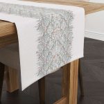 Turkuaz Gri Damask Desenli Runner - CGH130-RN