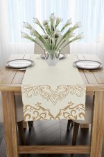 Krem Kahverengi Ramazan Temalı Dekoratif Desenli Dijital Baskılı Runner CGH1306-2-RN - Görsel 2