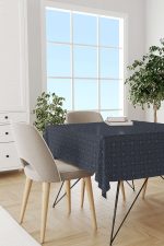 Lacivert Beyaz Ramazan Temalı Dekoratif Desenli Dijital Baskılı Masaörtüsü CGH1307-MS - Görsel 2
