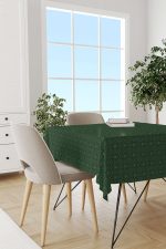 Yeşil Beyaz Ramazan Temalı Dekoratif Desenli Dijital Baskılı Masaörtüsü CGH1308-MS - Görsel 2
