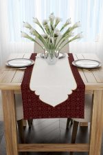 Kırmızı Beyaz Ramazan Temalı Dekoratif Desenli Dijital Baskılı Runner CGH1309-2-RN - Görsel 2