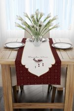 Kırmızı Beyaz Ramazan Temalı Dekoratif Desenli Dijital Baskılı Runner CGH1309-RN - Görsel 2