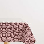 Bordo Krem Ramazan Temalı Dekoratif Desenli Dijital Baskılı Masaörtüsü CGH1318-MS