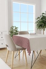 Bordo Krem Ramazan Temalı Dekoratif Desenli Dijital Baskılı Masaörtüsü CGH1318-MS - Görsel 2