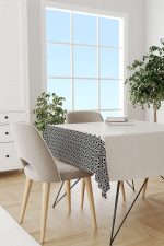 Siyah Krem Ramazan Temalı Dekoratif Desenli Dijital Baskılı Masaörtüsü CGH1319-MS - Görsel 2