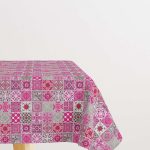 Pembe Gri Ramazan Temalı Dekoratif Desenli Dijital Baskılı Masaörtüsü CGH1327-MS