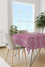 Pembe Gri Ramazan Temalı Dekoratif Desenli Dijital Baskılı Masaörtüsü CGH1327-MS - Görsel 2