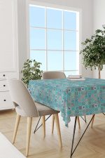 Mavi Gri Ramazan Temalı Dekoratif Desenli Dijital Baskılı Masaörtüsü CGH1331-MS - Görsel 2