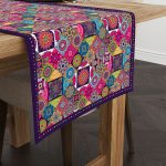 Pembe Mor Ramazan Temalı Motif Desenli Dijital Baskılı Runner CGH1335-RN