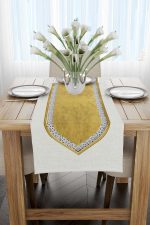 Krem Sarı Ramazan Temalı Desenli Dijital Baskılı Runner CGH1341-2-RN - Görsel 2