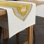 Krem Sarı Ramazan Temalı Desenli Dijital Baskılı Runner CGH1341-RN