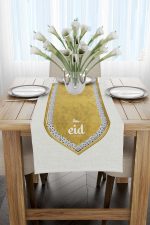 Krem Sarı Ramazan Temalı Desenli Dijital Baskılı Runner CGH1341-RN - Görsel 2