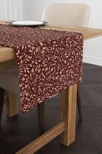 Bordo Çiçek Motif Desenli Dijital Baskılı Runner CGH1353-RN - Görsel 2