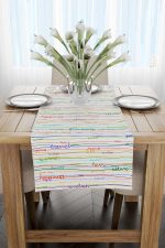 Krem Çok Renkli Motto Yazılı Modern Dekoratif Dijital Baskılı Runner CGH1391-RN - Görsel 2