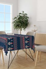 Lacivert Yılbaşı Temalı Masaörtüsü CGH221-MS - Görsel 2