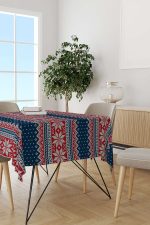 Lacivert Yılbaşı Temalı Masaörtüsü CGH223-MS - Görsel 2