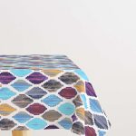 Mor Mavi Modern Etnik Desenli Masaörtüsü CGH267-MS