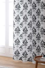 Gri Damask Desenli Dijital Baskılı Perde CGH344-PR - Görsel 2