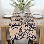 Kahverengi Siyah Leopar Desenli Dijital Baskı Runner - CGH347-RN