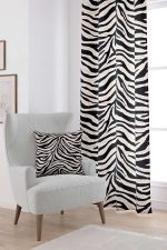 Siyah Bej Zebra Desenli Dijital Baskılı Perde CGH348-PR